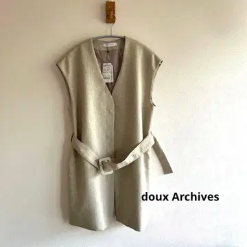 반값 세일! Doux Archives 노카라 아우터 허리 벨트 포함