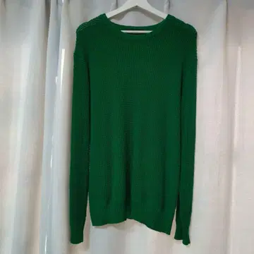 [미사용 CavariA] 그린 심플 리브 편직 스웨터 M~L 사이즈 정도