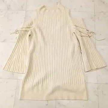 SNIDEL 스나이델 오픈숄더 니트 원피스 F