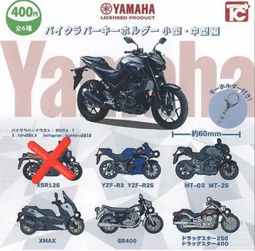 YAMAHA 바이크 러버 키링 중형편 5종 세트