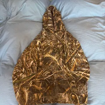 HARD CORE 카모 패턴 후드 부착 후드티 리얼 트리