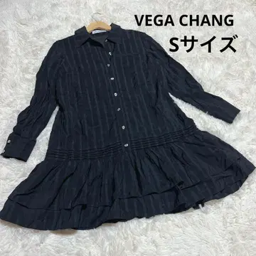 프릴 원피스 긴팔 체크 블랙 블라우스 프릴 스커트 셔츠