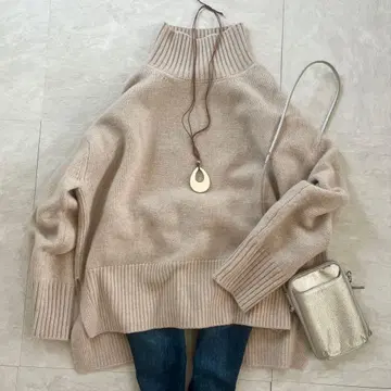 새상품급 그린 라벨 릴랙싱 셀레니티 하이넥 풀오버 니트