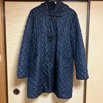 L 사이즈 퀼팅 자켓 후드 부착