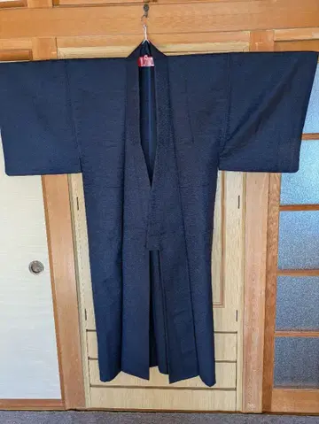 네이비 기모노 울 앙상블