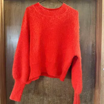 H&M 알파카 블렌드 볼륨 슬리브 스웨터 니트