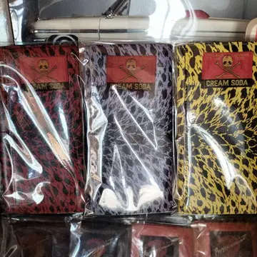 CREAM SODA 레오파드 무늬 장지갑 3색 세트 초기 당시 물건