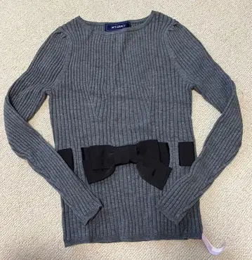 M'S GRACY 엠즈 그레이시 리본 스웨터 상의 38 그레이