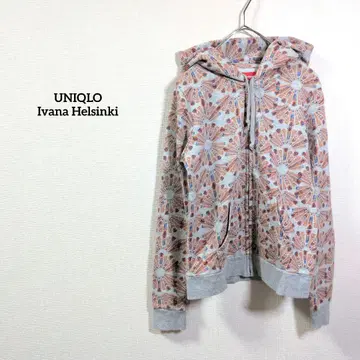 이바나 헬싱키 꽃무늬 지퍼 후드티 그레이 S 집업