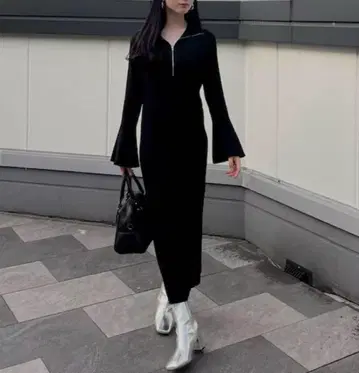 카라우티아 하프 지퍼 원피스