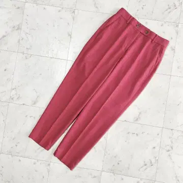 새상품급 유나이티드 애로우즈 팬츠 여성용 린넨 빨간색 레드 38