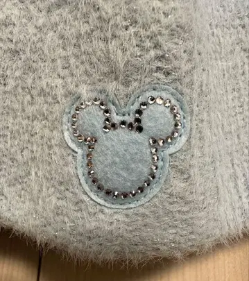 디즈니 미키마우스 귀 달린 버킷햇 스카이블루 반짝이