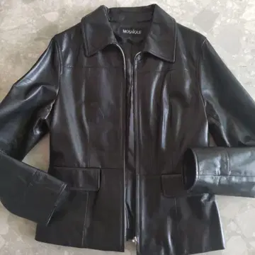 블랙 양가죽 가죽 자켓