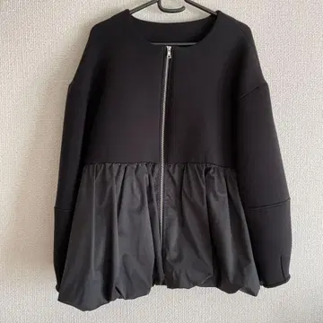 노카라 자켓 벌룬 실루엣