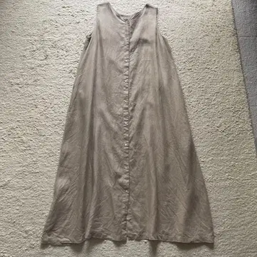 어반 리서치 도어스 슬리브리스 롱 기장 원피스 베이지 프리