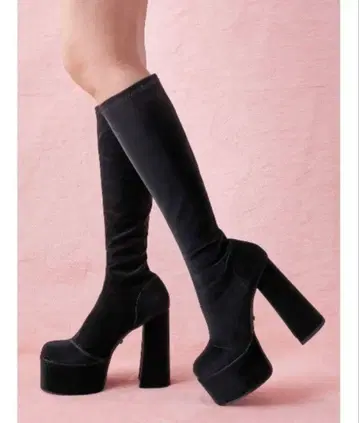 다리치 슈퍼 스트레치 가죽 롱 부츠