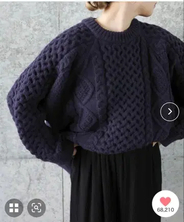 빈티지 스타일 케이블 니트