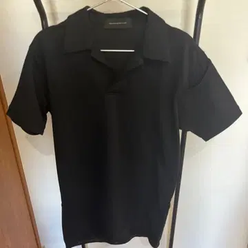 ccp 블랙 반팔 피케 셔츠