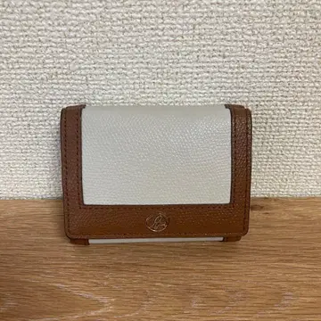 아네스베 b. 로고 바이컬러 3단 폴더형 지갑 미니 지갑