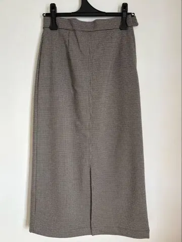 ANY 에니 체크 본딩 타이트 스커트