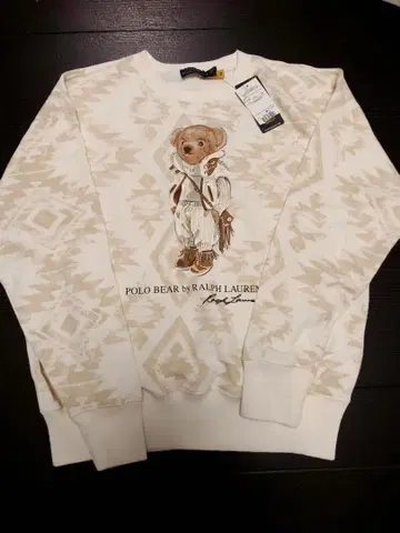 [ 주말 세일 ] 새상품 랄프 로렌 폴로베어 맨투맨 트레이닝복 화이트