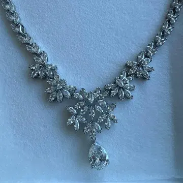 스텔라 브라이덜 목걸이 크리스탈 플라워