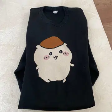 캐릭터 니트 스웨터 블랙