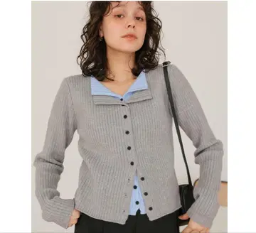 [ 미사용 새상품 ] titivate 레이어드 스타일 리브 니트탑