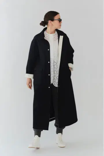 yori 멜톤 울 롱 코트 2025 AW