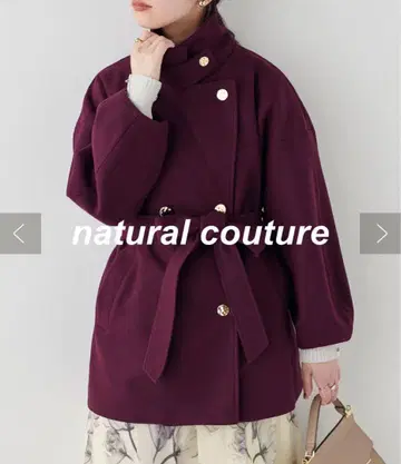 내추럴 꾸뛰르 톡톡 금장 버튼 2way 스탠드 칼라 코트 골드 버튼