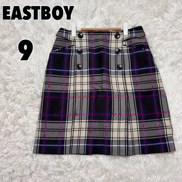 EASTBOY 이스트 보이 (9) 체크 무늬 사다리꼴 스커트