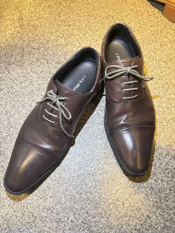 가죽 신발 사용감 있음 다크 브라운 25.5cm