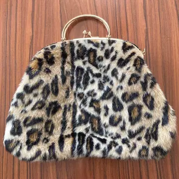 캐서리니 레오파드 무늬 핸드백 레오파드 무늬 인조 모피