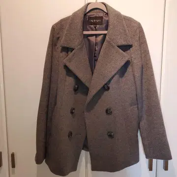 INDIVI 그레이 피 코트 울 혼방