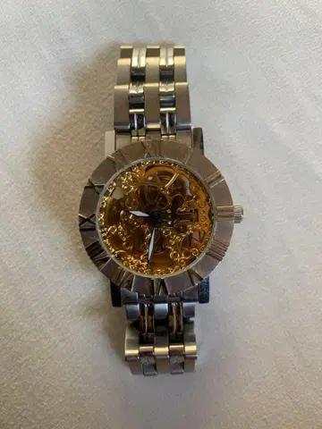 미셸 조르당 스켈레톤 자동 와인딩 손목시계 실버/골드