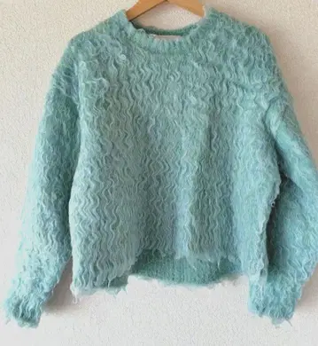 LILLY LYNQUE 모헤어 니트 알파카 혼방 그린 M