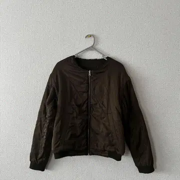 다크 브라운 집업 봄버 자켓