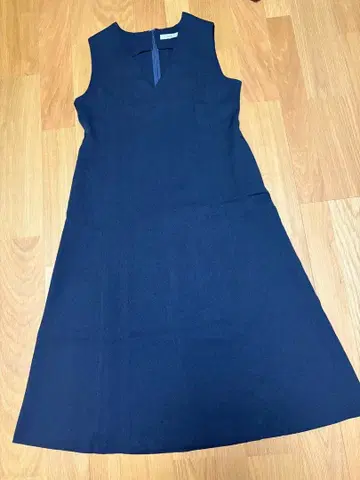 anyfam 슬리브리스 롱 원피스 네이비