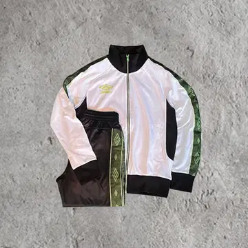 구제 의류 00s UMBRO 아가일 저리 셋업 축구 화이트