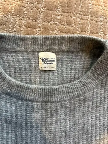 Ron Herman 그레이 리브 니트 스웨터