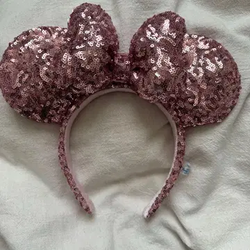 미니 귀 모양 로즈 골드 머리띠