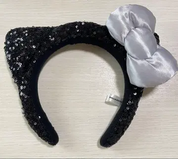 헬로키티 머리띠 스팽글 블랙 키티 블랙