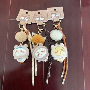 치이카와 중국 miniso 한정판 키링 러버 마스코트 곰 세트