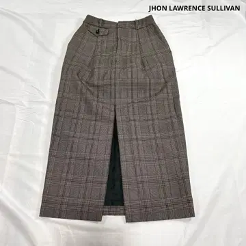 JHON LAWRENCE SULLIVAN 체크 슬릿 스커트 S