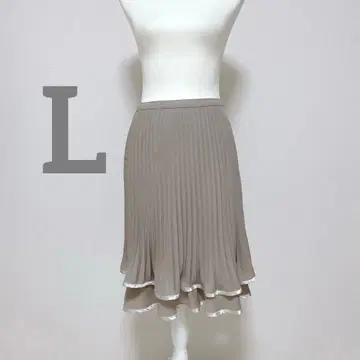 에스프리뮬/ESPRITMUR 플리츠 플레어 스커트 무릎 기장 그레이 L