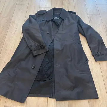 [ 새상품급 ] Aquascutum 다크 그레이 겨울용 트렌치코트