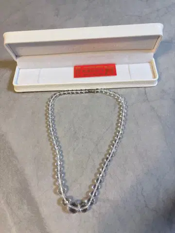 천연 수정 목걸이 화이트 수정