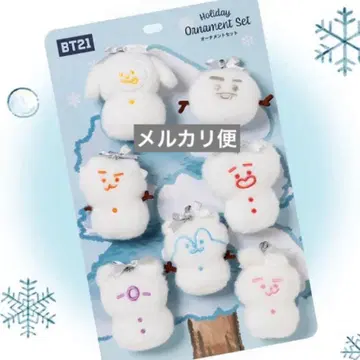 BT21 LINE FRIENDS 눈사람 오너먼트 세트 SNOWMAN