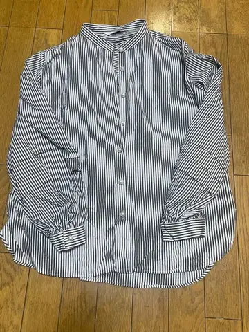 PLST 스트라이프 패턴 티어드 슬리브 셔츠 M 사이즈