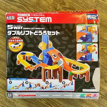 토미카 5대 포함 토미카 시스템 5WAY 더블 드리프트 도로 세트